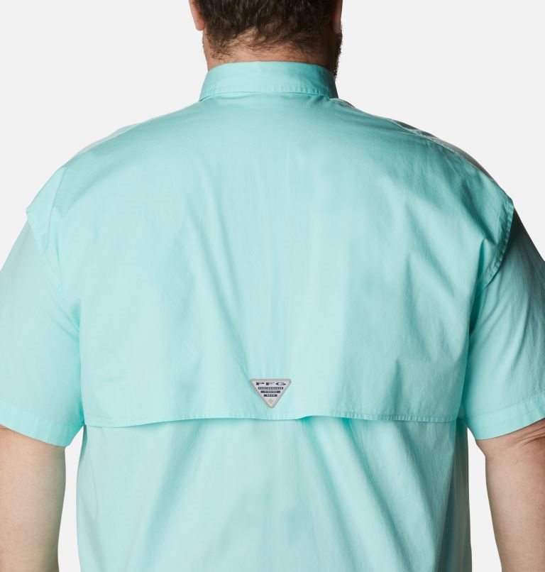 Men's Columbia PFG Bonehead Short Sleeve Shirts Turquoise | Plus Size CA-D18AL